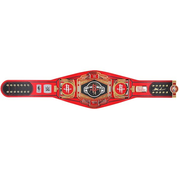 Hakeem Olajuwon Houston Rockets Autographed Fanatics Authentic WWE Legacy Title Belt - The Ballers Bank