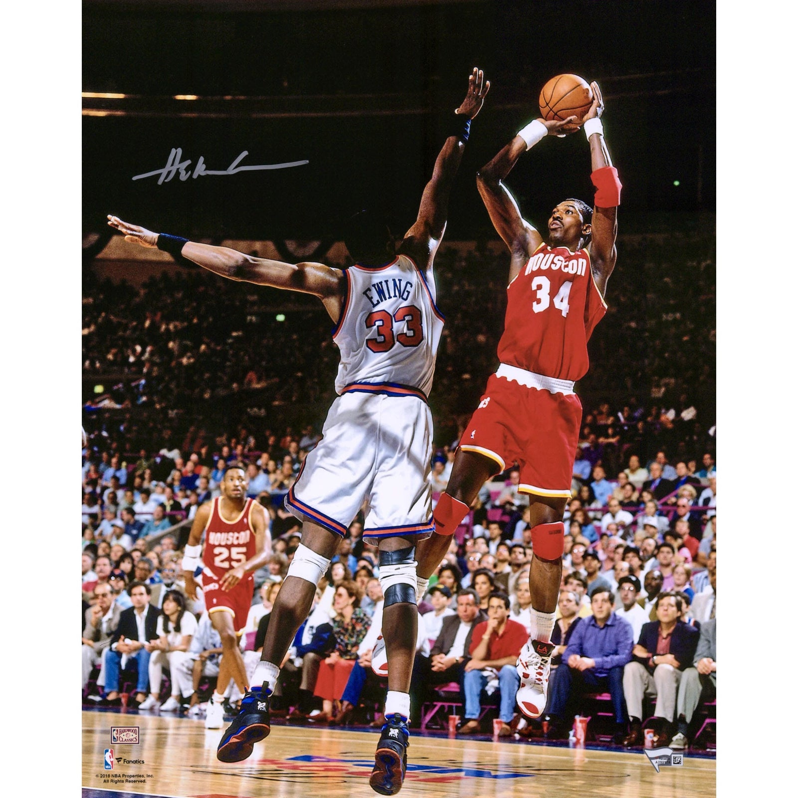 Hakeem Olajuwon Houston Rockets Fanatics Authentic Autographed 16" x 20" Jumping Photograph - The Ballers Bank