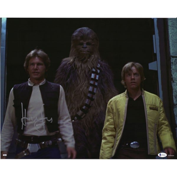 Harrison Ford A New Hope Autographed Fanatics Authentic 16" x 20" Han Solo with Chewbacca & Luke Skywalker Photograph - The Ballers Bank