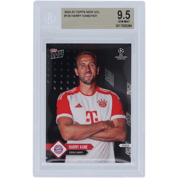 Harry Kane Bayern Munich 2022 - 23 Topps Now Servus Harry! 12.08.23 136 BGS Authenticated 9.5 Card - The Ballers Bank