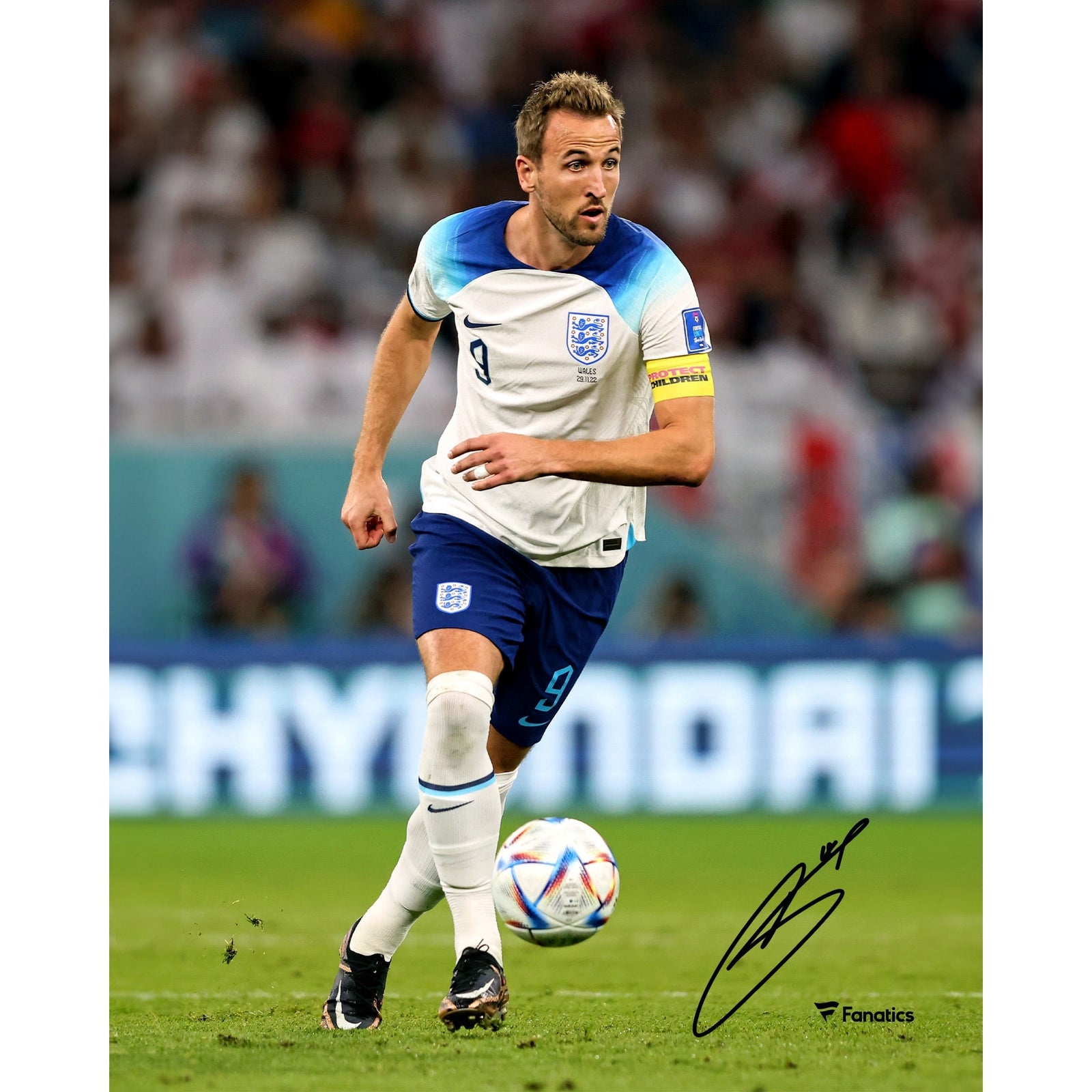 Harry Kane England National Team Autographed Fanatics Authentic 8" x 10" White Jersey Passing Photograph - The Ballers Bank