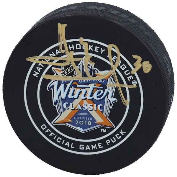 Henrik Lundqvist New York Rangers Fanatics Authentic Autographed 2018 NHL Winter Classic Official Game Puck - The Ballers Bank