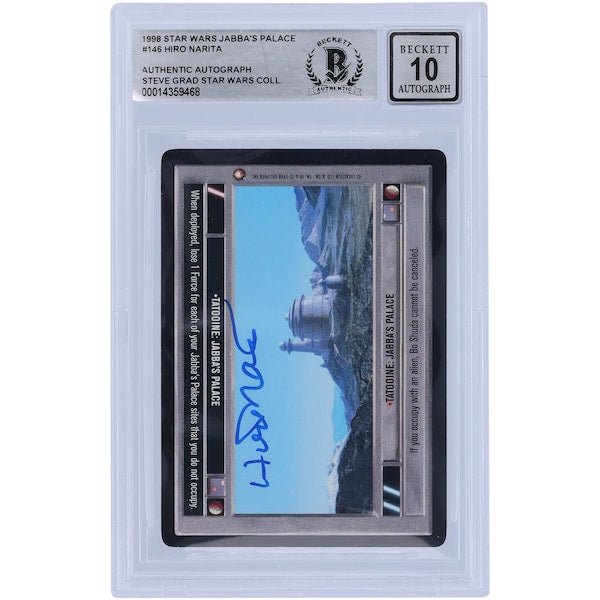 Hiro Narita Star Wars Autographed 1998 CCG Jabba's Palace 146 BGS Authenticated 10 Card - The Ballers Bank