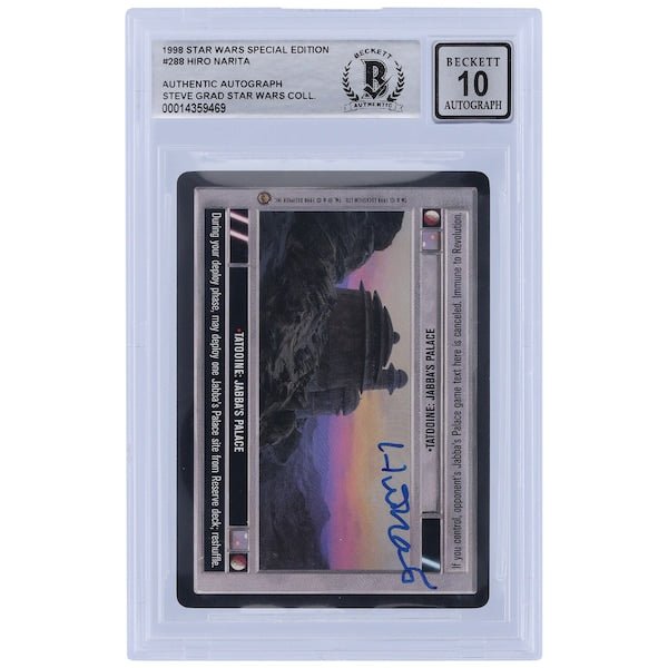 Hiro Narita Star Wars Autographed 1998 CCG Special Edition 288 BGS Authenticated 10 Card - The Ballers Bank