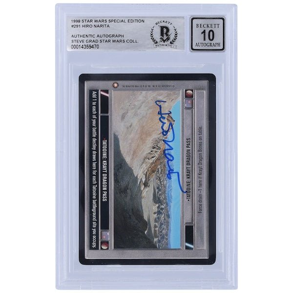 Hiro Narita Star Wars Autographed 1998 CCG Special Edition 291 BGS Authenticated 10 Card - The Ballers Bank