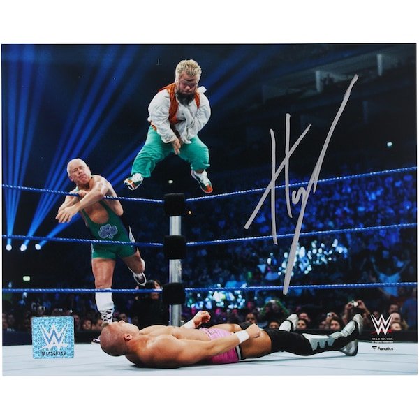Hornswoggle WWE Autographed Fanatics Authentic 8" x 10" Top Rope Dive Photograph - The Ballers Bank