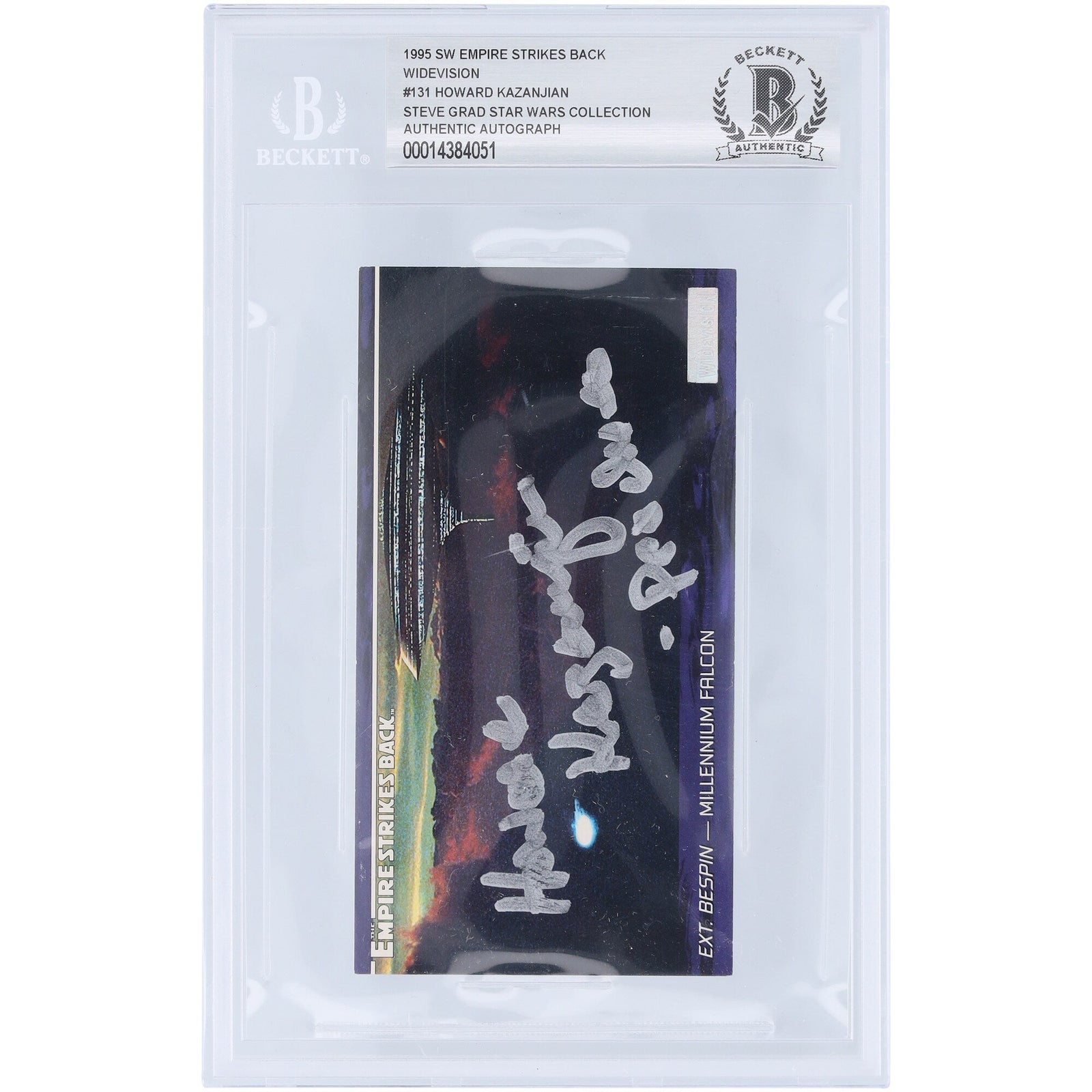 Howard Kazanjian Star Wars Autographed 1995 Topps Widevision 131 BAS Authenticated Card with "Producer" Inscription - The Ballers Bank