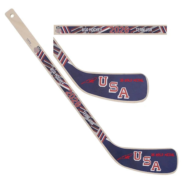 Auston Matthews Signed Team USA Mini Wood Stick | 2026 Olympics Gold Medal