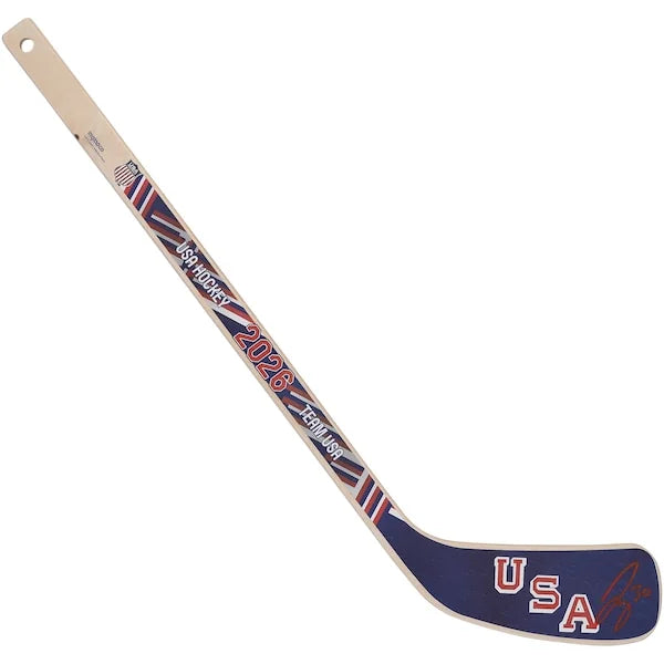 Jake Oettinger Signed Team USA 2026 Olympics Mini Wood Stick | Authenticated