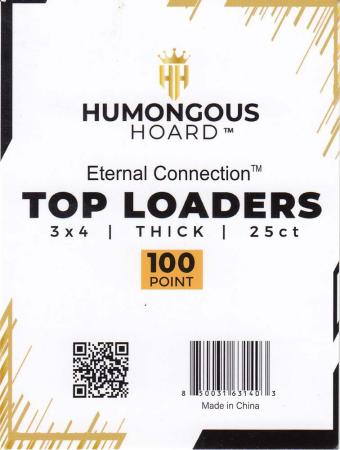 Humongous Hoard 100 PT 3 x 4" Top Loaders - 25ct pack - The Ballers Bank