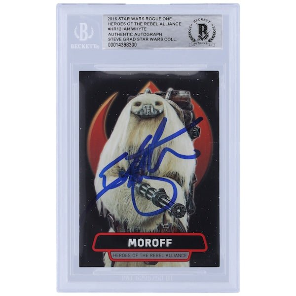 Ian Whyte Star Wars Autographed 2016 Topps Rogue One HR12 BGS Authenticated Card - The Ballers Bank