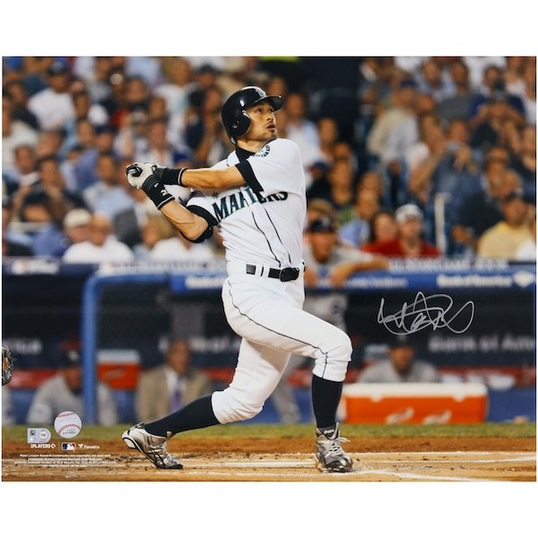 Ichiro Suzuki Seattle Mariners Autographed Fanatics Authentic 16" x 20" White Swing Photograph - The Ballers Bank