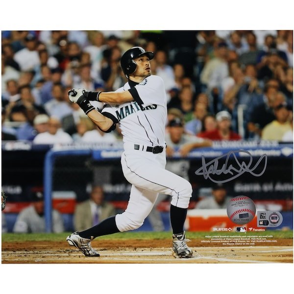 Ichiro Suzuki Seattle Mariners Autographed Fanatics Authentic 8" x 10" White Swing Photograph - The Ballers Bank