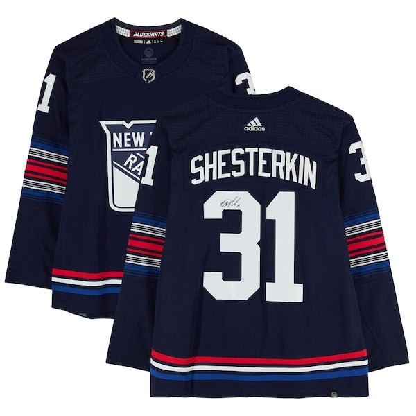 Igor Shesterkin New York Rangers Autographed Fanatics Authentic 2023 - 24 Navy Alternate adidas Authentic Jersey - The Ballers Bank