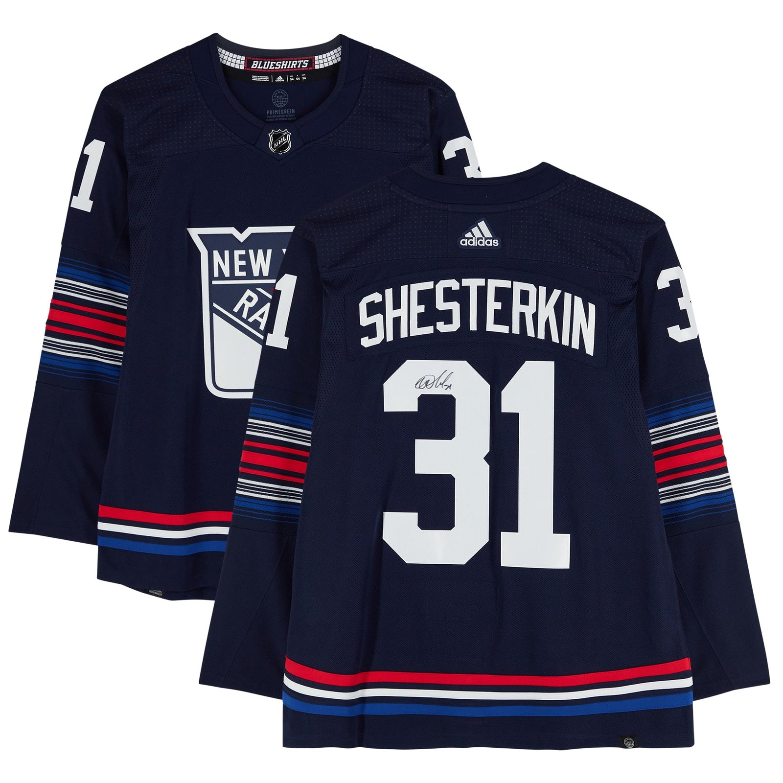 Igor Shesterkin New York Rangers Autographed Fanatics Authentic 2023 - 24 Navy Alternate adidas Authentic Jersey - The Ballers Bank