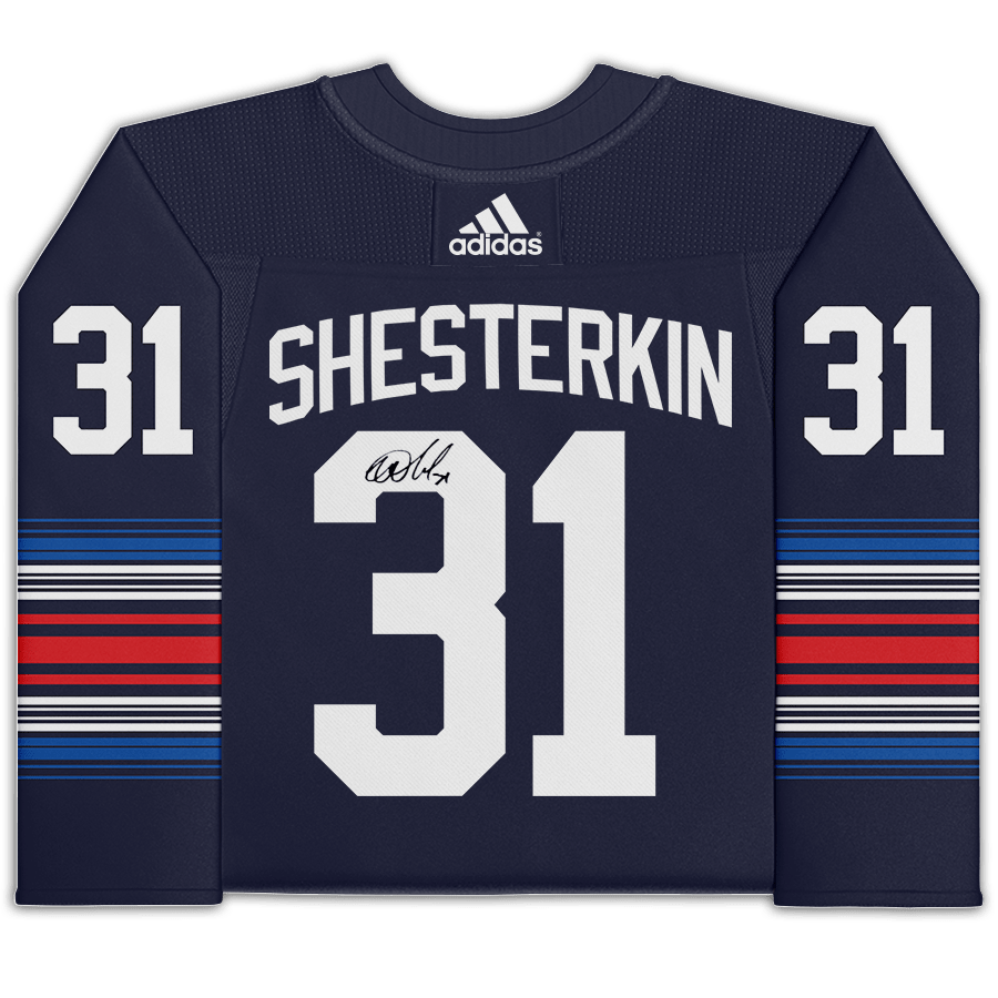 Igor Shesterkin New York Rangers Autographed Fanatics Authentic 2023 - 24 Navy Alternate adidas Authentic Jersey - The Ballers Bank
