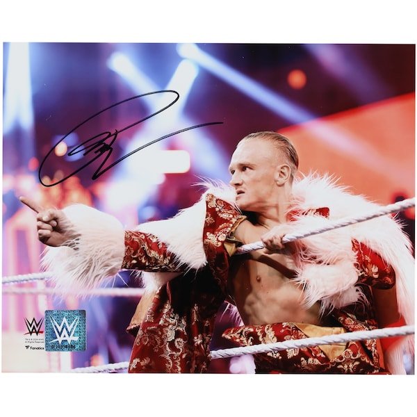 Ilja Dragunov WWE Autographed Fanatics Authentic 8" x 10" Leaning On Ropes Photograph - The Ballers Bank