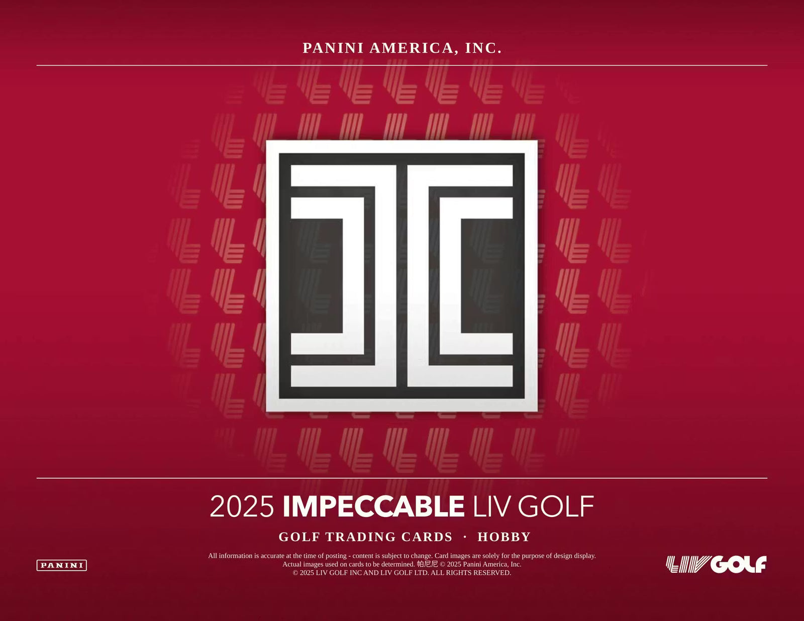 2025 Panini Impeccable LIV Golf Hobby Trading Cards