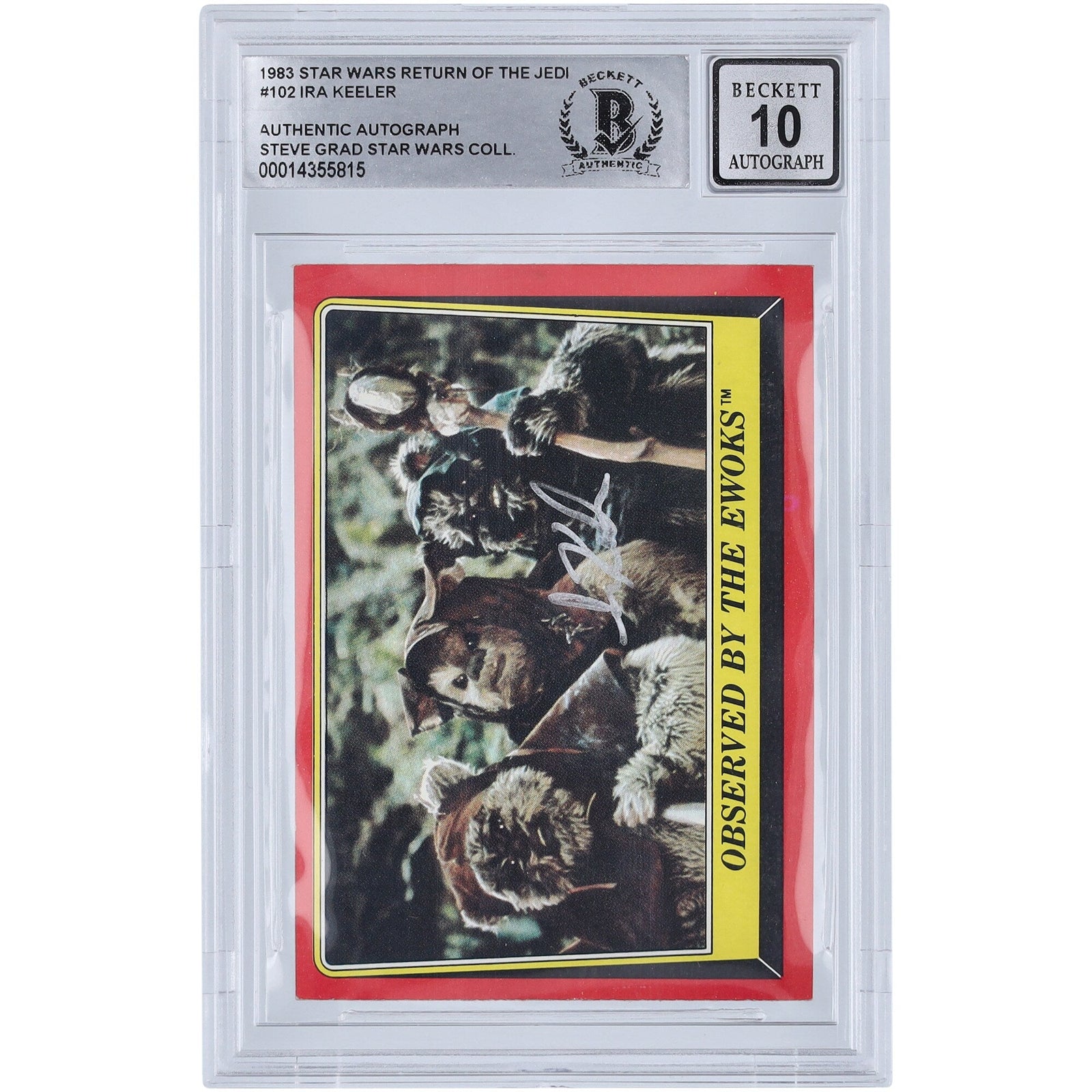 Ira Keeler Star Wars Autographed 1983 Topps Return of the Jedi 102 BGS Authenticated 10 Card - The Ballers Bank