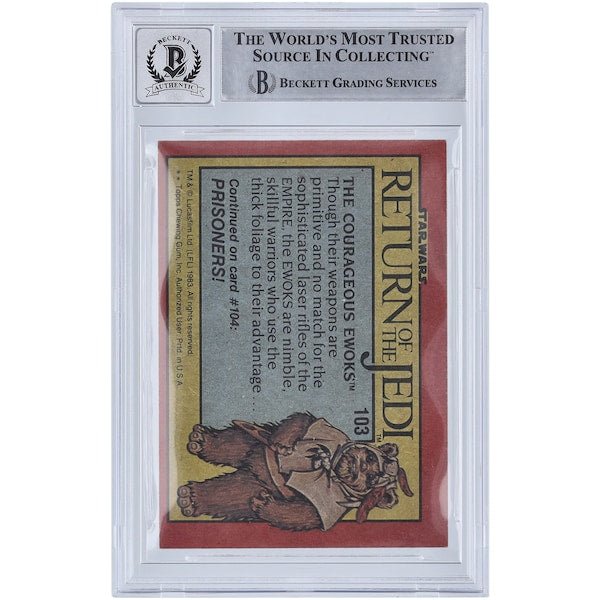Ira Keeler Star Wars Autographed 1983 Topps Return of the Jedi 103 BGS Authenticated 10 Card - The Ballers Bank