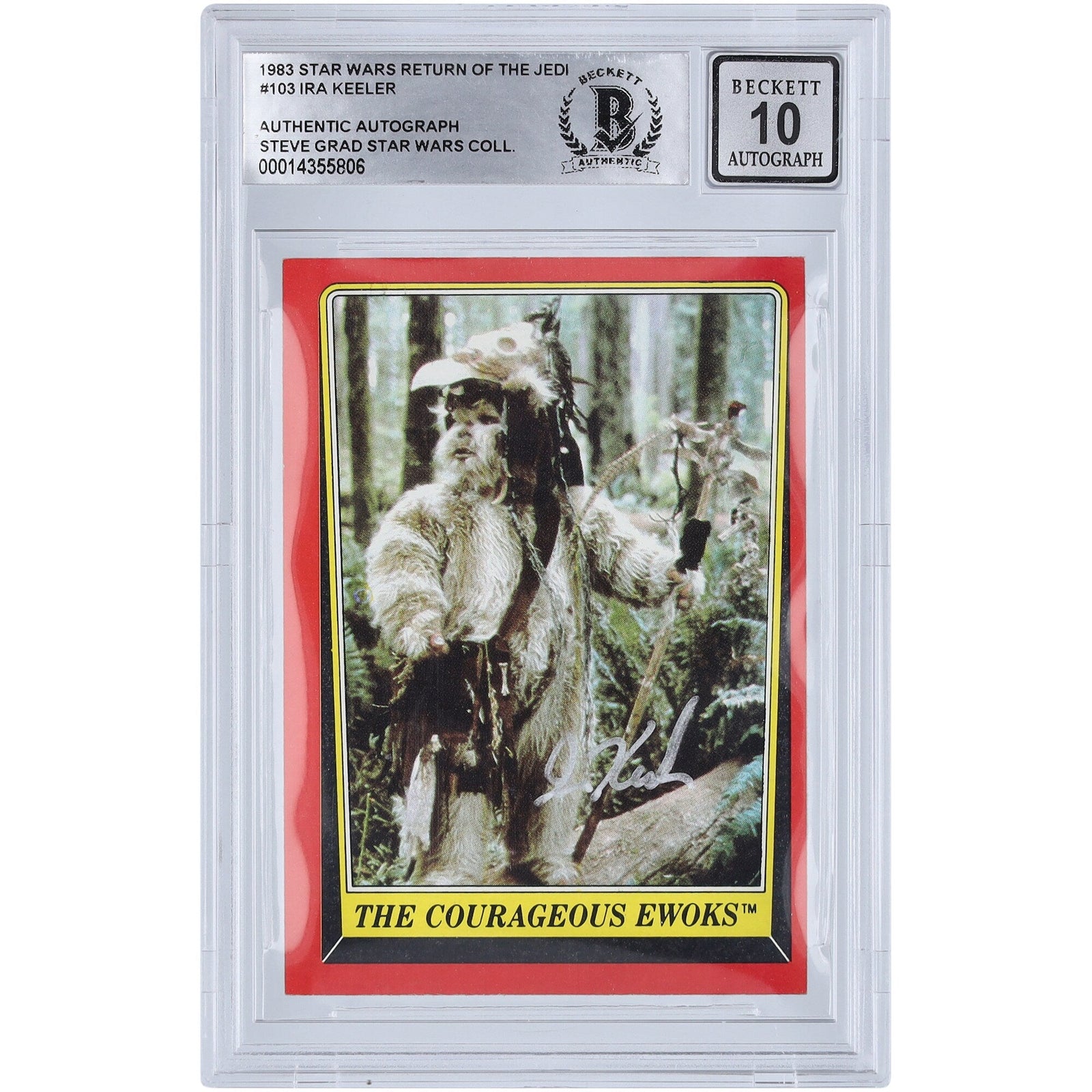 Ira Keeler Star Wars Autographed 1983 Topps Return of the Jedi 103 BGS Authenticated 10 Card - The Ballers Bank