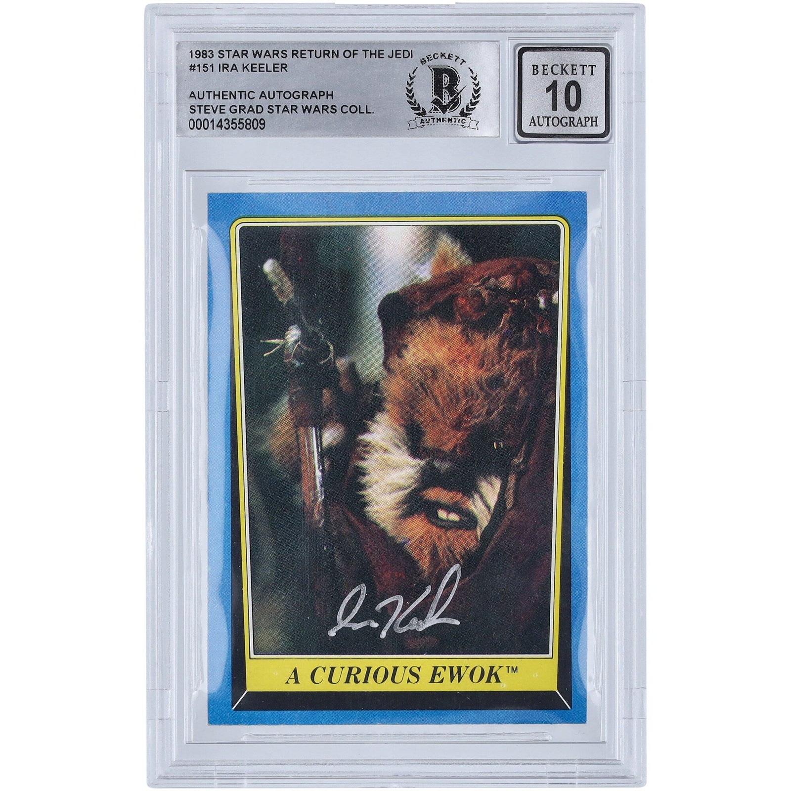 Ira Keeler Star Wars Autographed 1983 Topps Return of the Jedi 151 BGS Authenticated 10 Card - The Ballers Bank