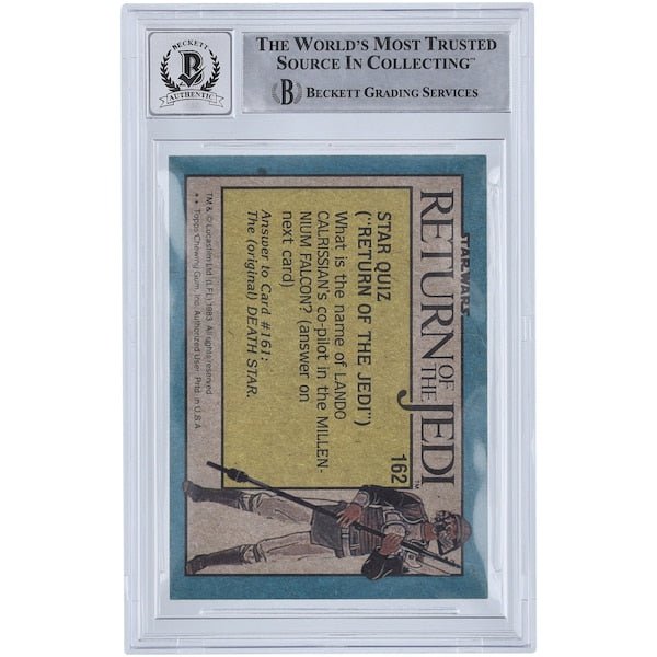 Ira Keeler Star Wars Autographed 1983 Topps Return of the Jedi 162 BGS Authenticated 10 Card - The Ballers Bank