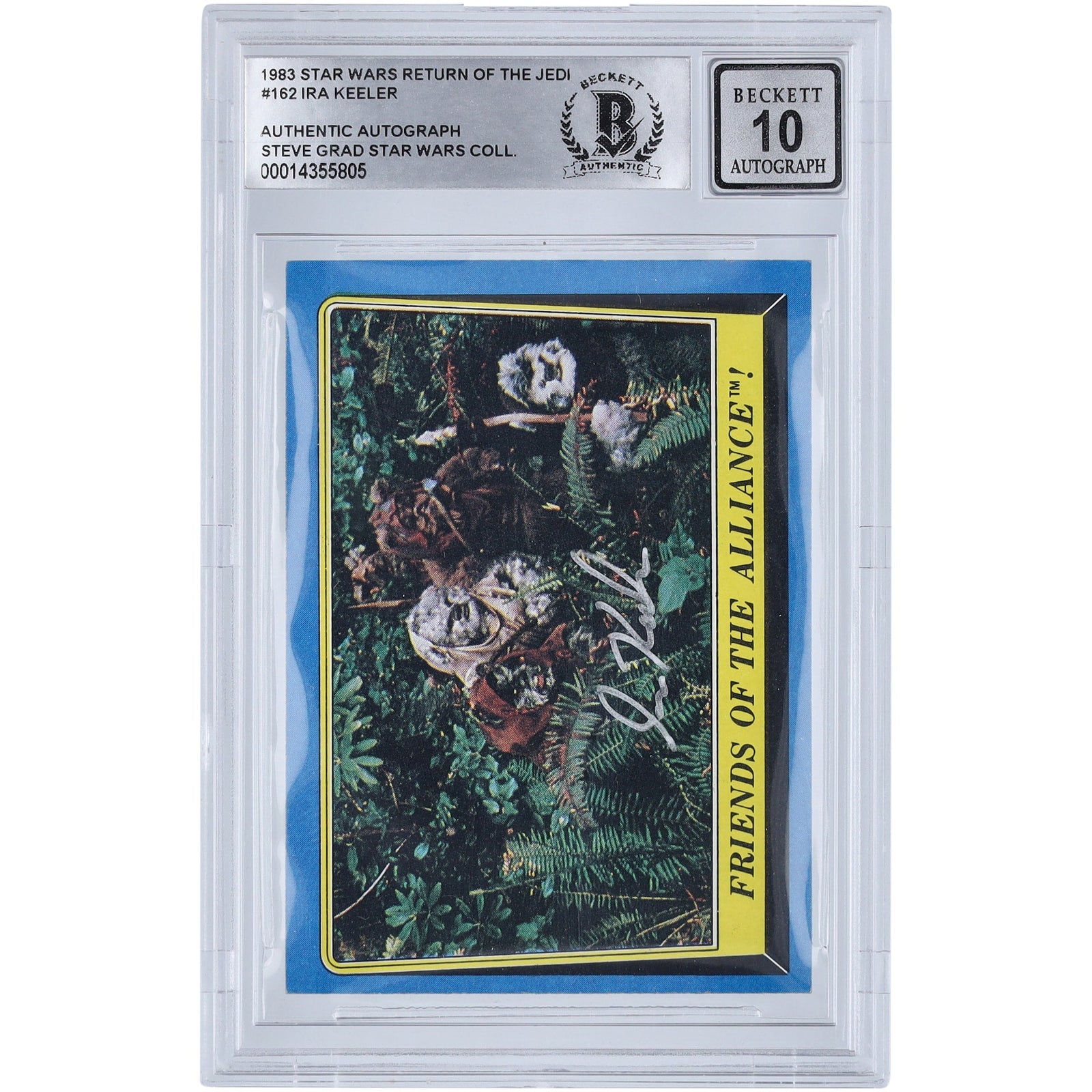 Ira Keeler Star Wars Autographed 1983 Topps Return of the Jedi 162 BGS Authenticated 10 Card - The Ballers Bank