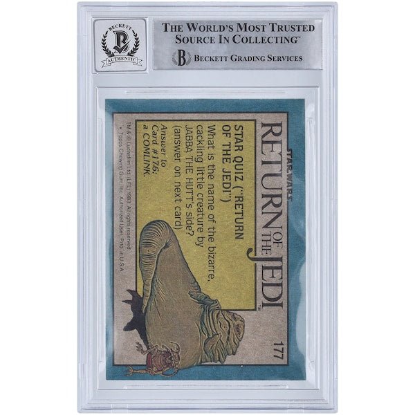 Ira Keeler Star Wars Autographed 1983 Topps Return of the Jedi 177 BGS Authenticated 10 Card - The Ballers Bank