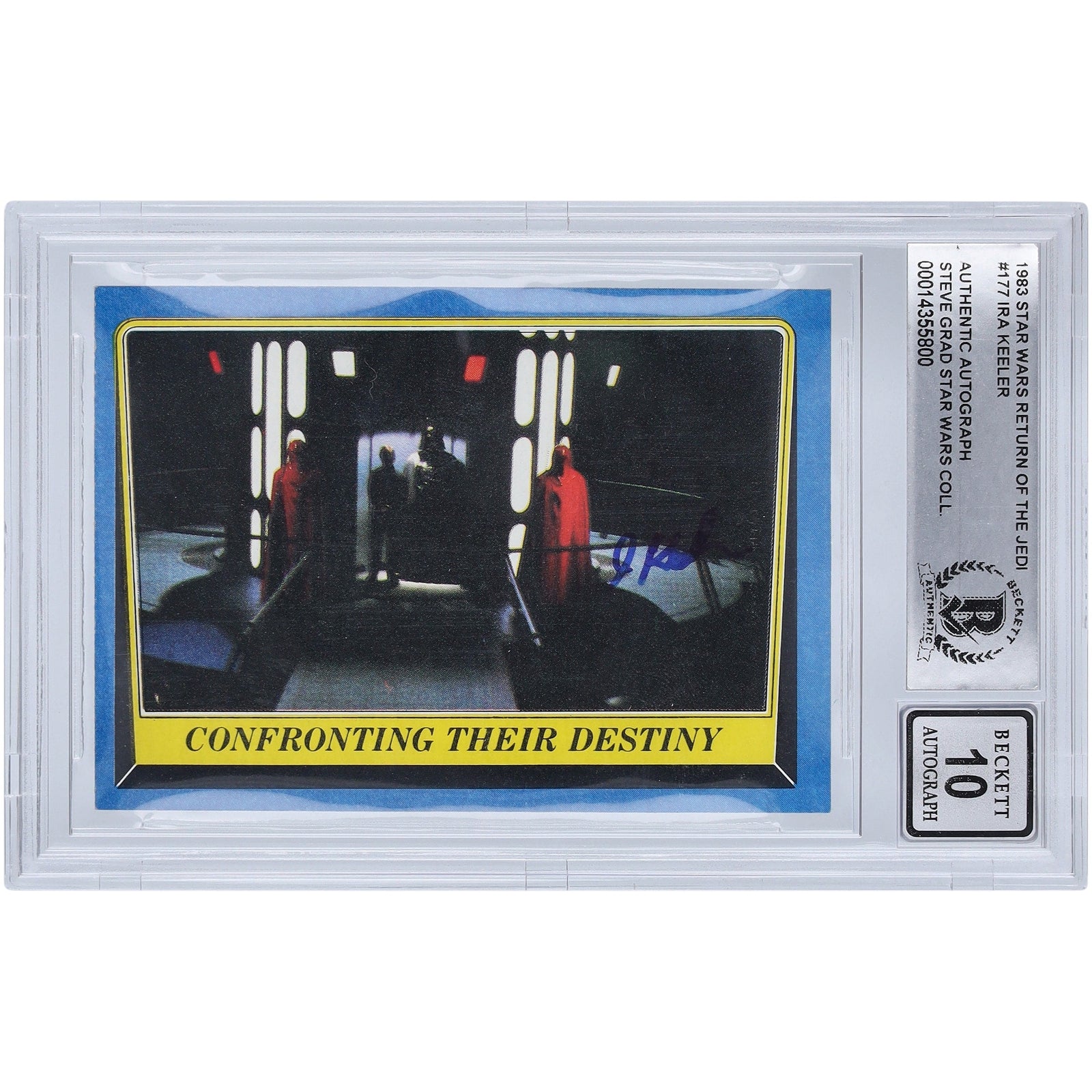 Ira Keeler Star Wars Autographed 1983 Topps Return of the Jedi 177 BGS Authenticated 10 Card - The Ballers Bank