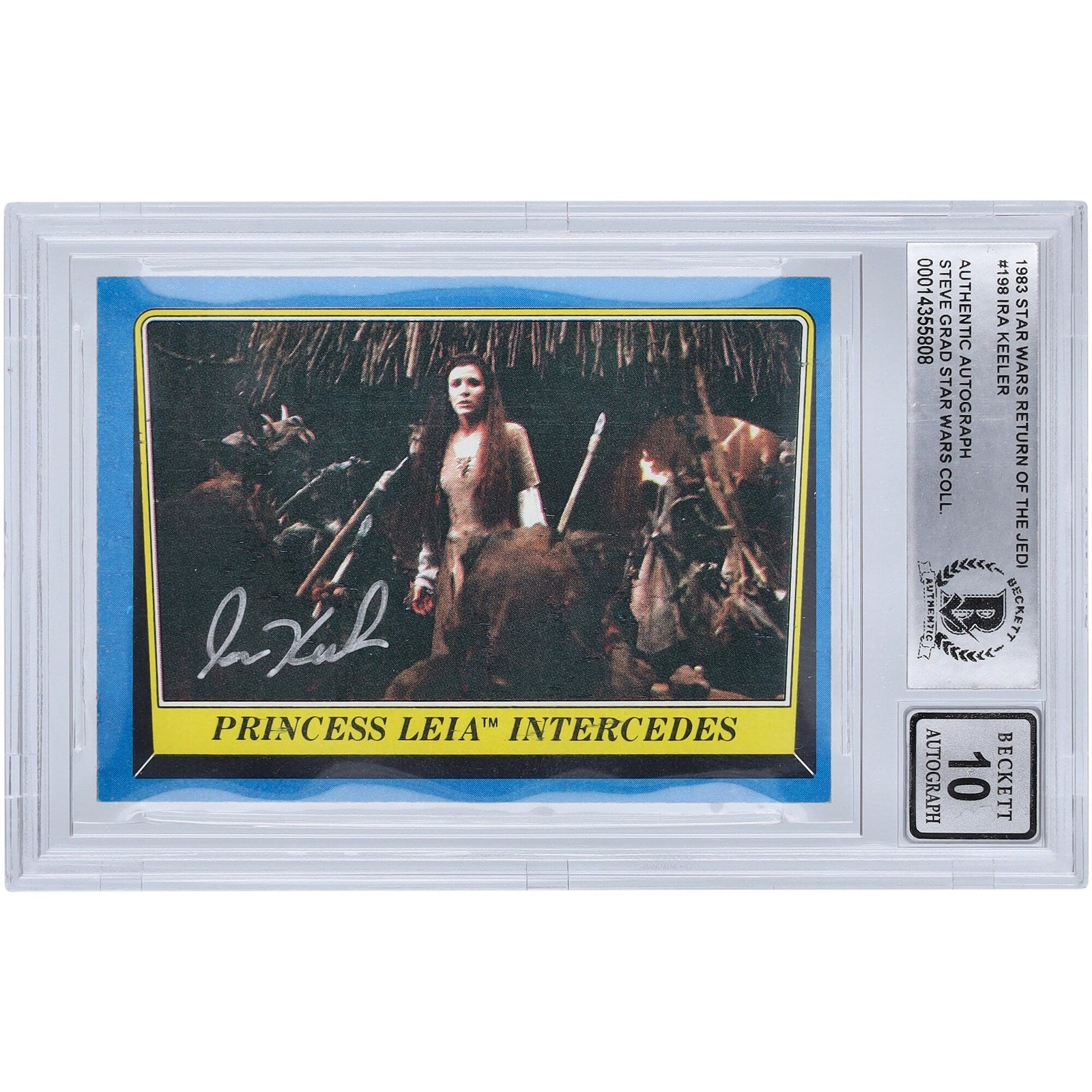 Ira Keeler Star Wars Autographed 1983 Topps Return of the Jedi 198 BGS Authenticated 10 Card - The Ballers Bank