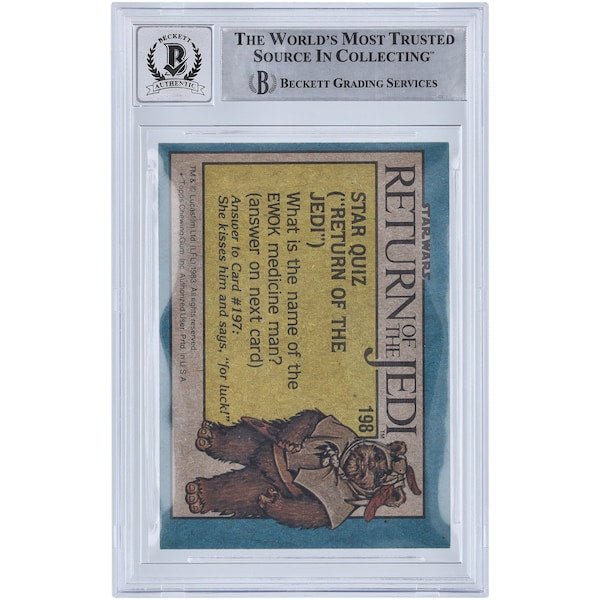 Ira Keeler Star Wars Autographed 1983 Topps Return of the Jedi 198 BGS Authenticated 10 Card - The Ballers Bank