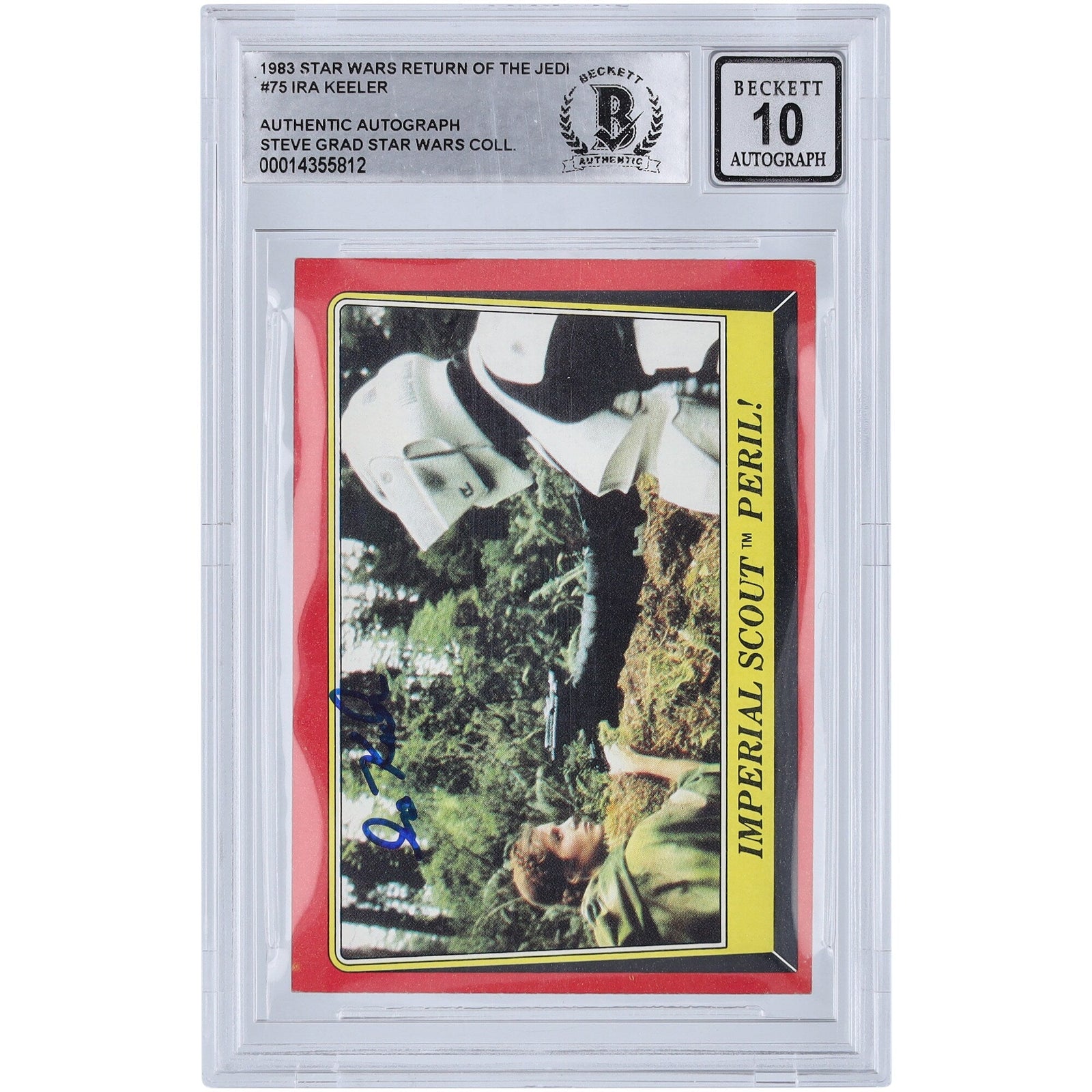 Ira Keeler Star Wars Autographed 1983 Topps Return of the Jedi 75 BGS Authenticated 10 Card - The Ballers Bank