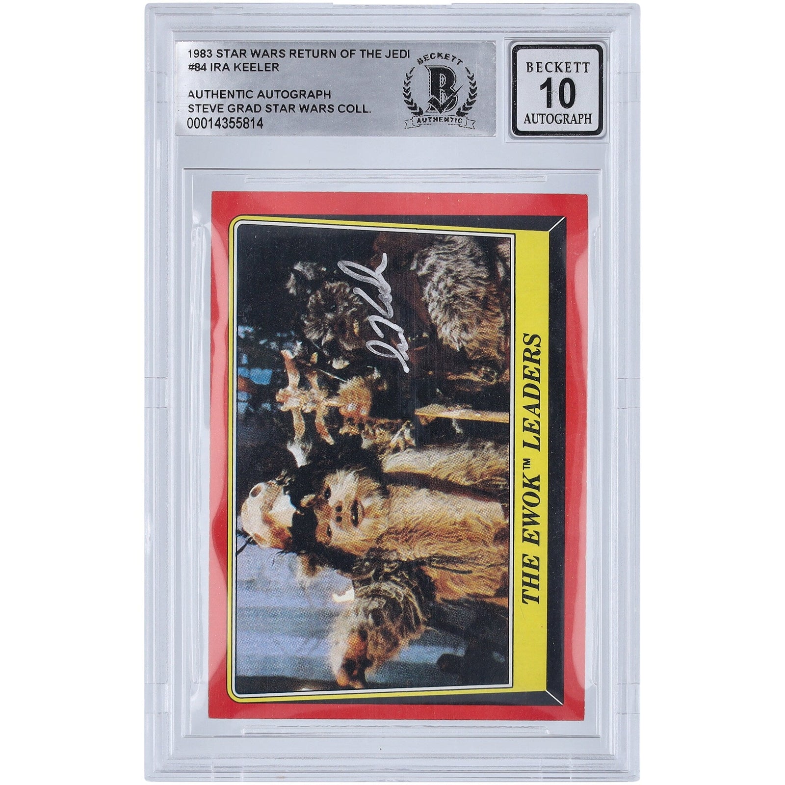 Ira Keeler Star Wars Autographed 1983 Topps Return of the Jedi 84 BGS Authenticated 10 Card - The Ballers Bank