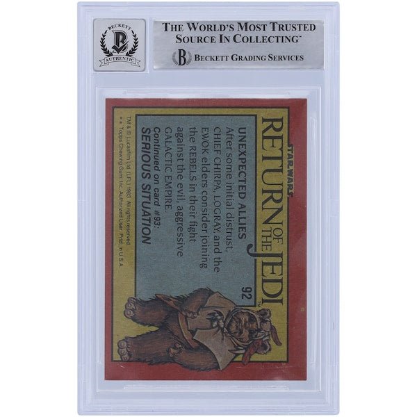 Ira Keeler Star Wars Autographed 1983 Topps Return of the Jedi 92 BGS Authenticated 10 Card - The Ballers Bank