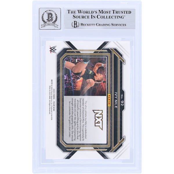 Ivy Nile Autographed 2023 Panini Prizm 92 Beckett Fanatics Witnessed Authenticated 10 Card - The Ballers Bank