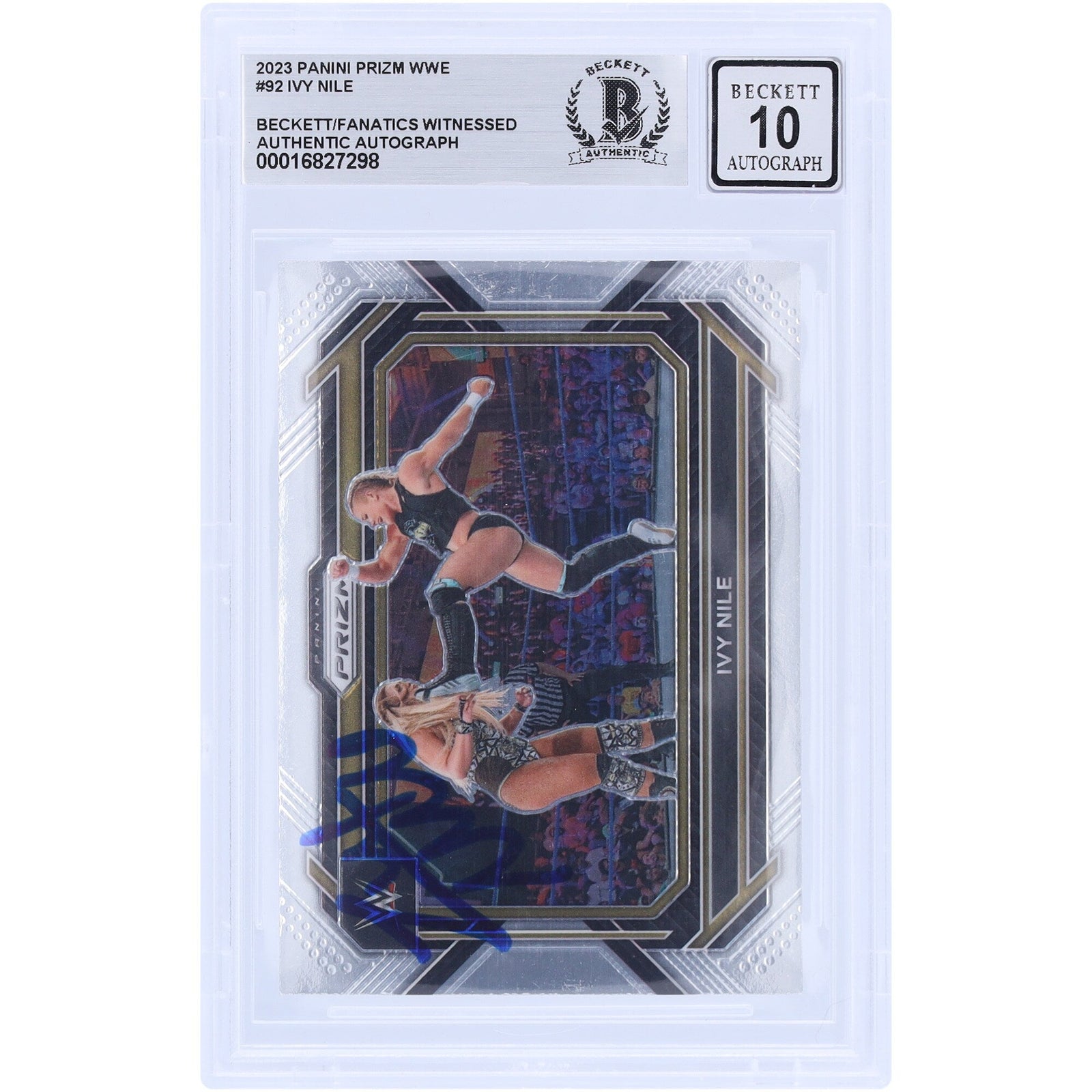 Ivy Nile Autographed 2023 Panini Prizm 92 Beckett Fanatics Witnessed Authenticated 10 Card - The Ballers Bank