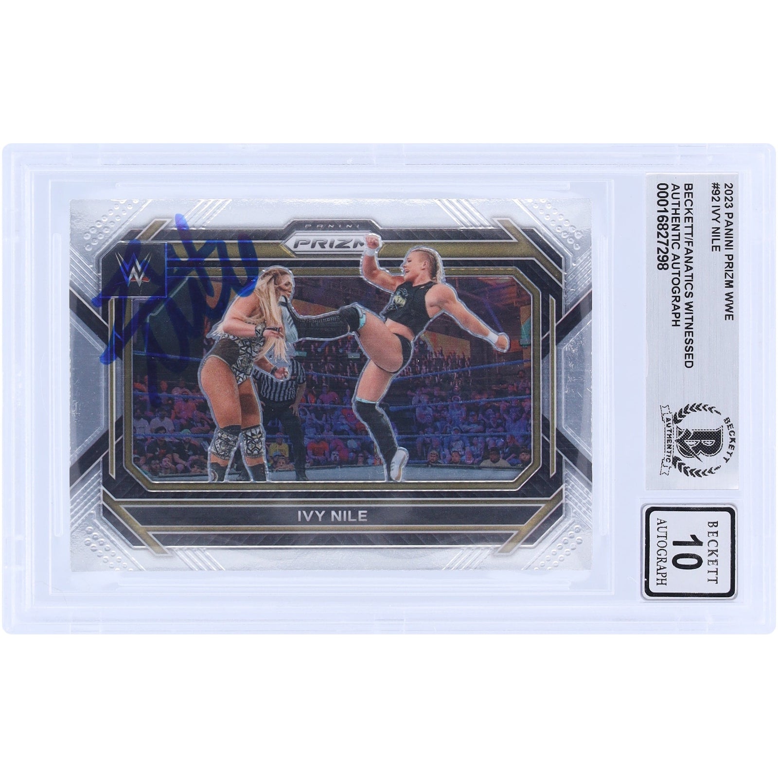 Ivy Nile Autographed 2023 Panini Prizm 92 Beckett Fanatics Witnessed Authenticated 10 Card - The Ballers Bank