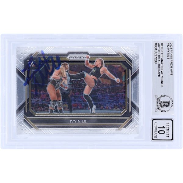 Ivy Nile Autographed 2023 Panini Prizm 92 Beckett Fanatics Witnessed Authenticated 10 Card - The Ballers Bank
