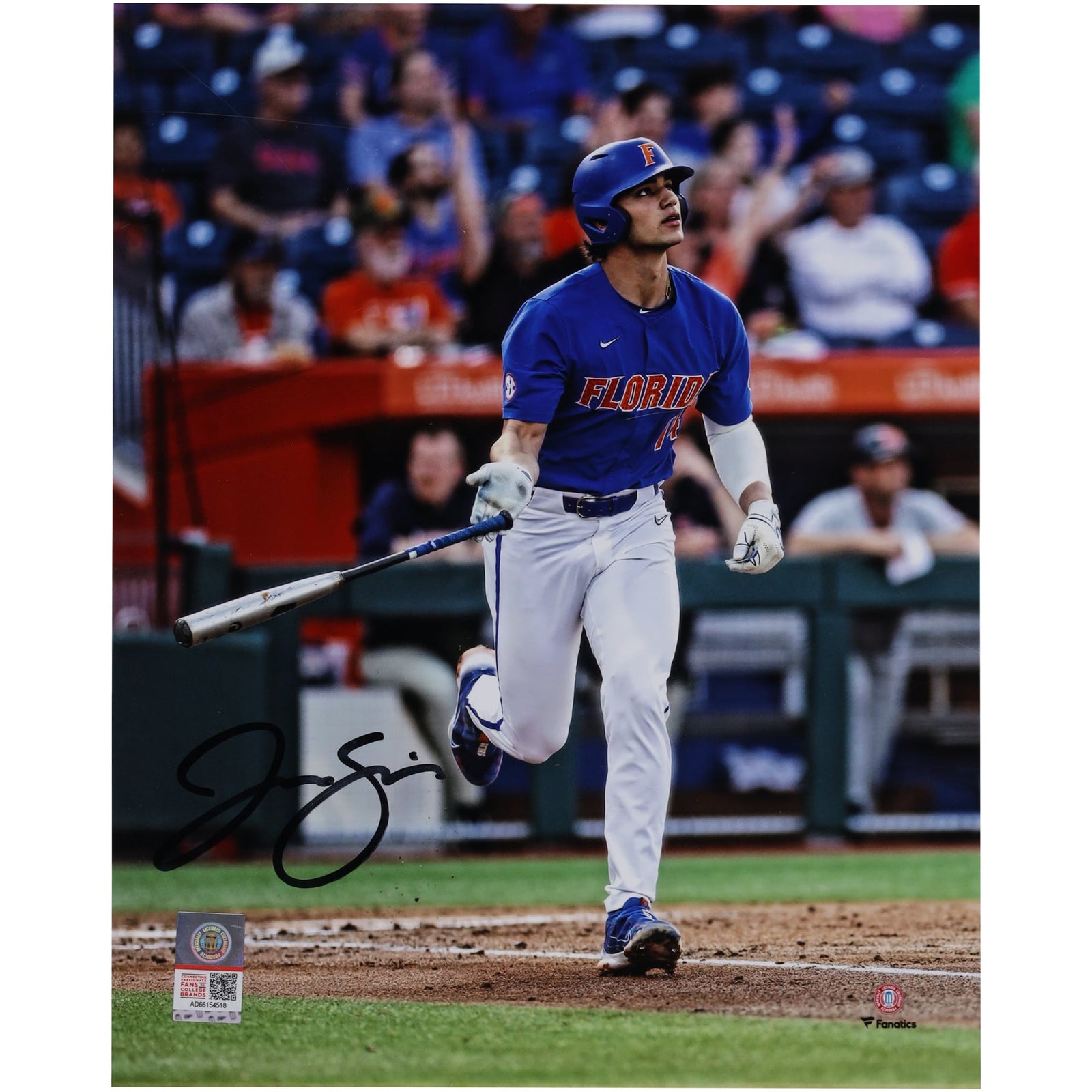 Jac Caglianone Florida Gators Autographed Fanatics Authentic 8" x 10" Hitting Home Run Photograph - The Ballers Bank