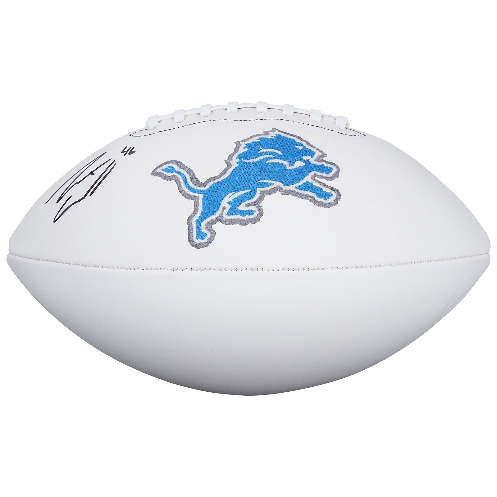 Jack Campbell Detroit Lions Autographed Fanatics Authentic Wilson White Panel Football - The Ballers Bank
