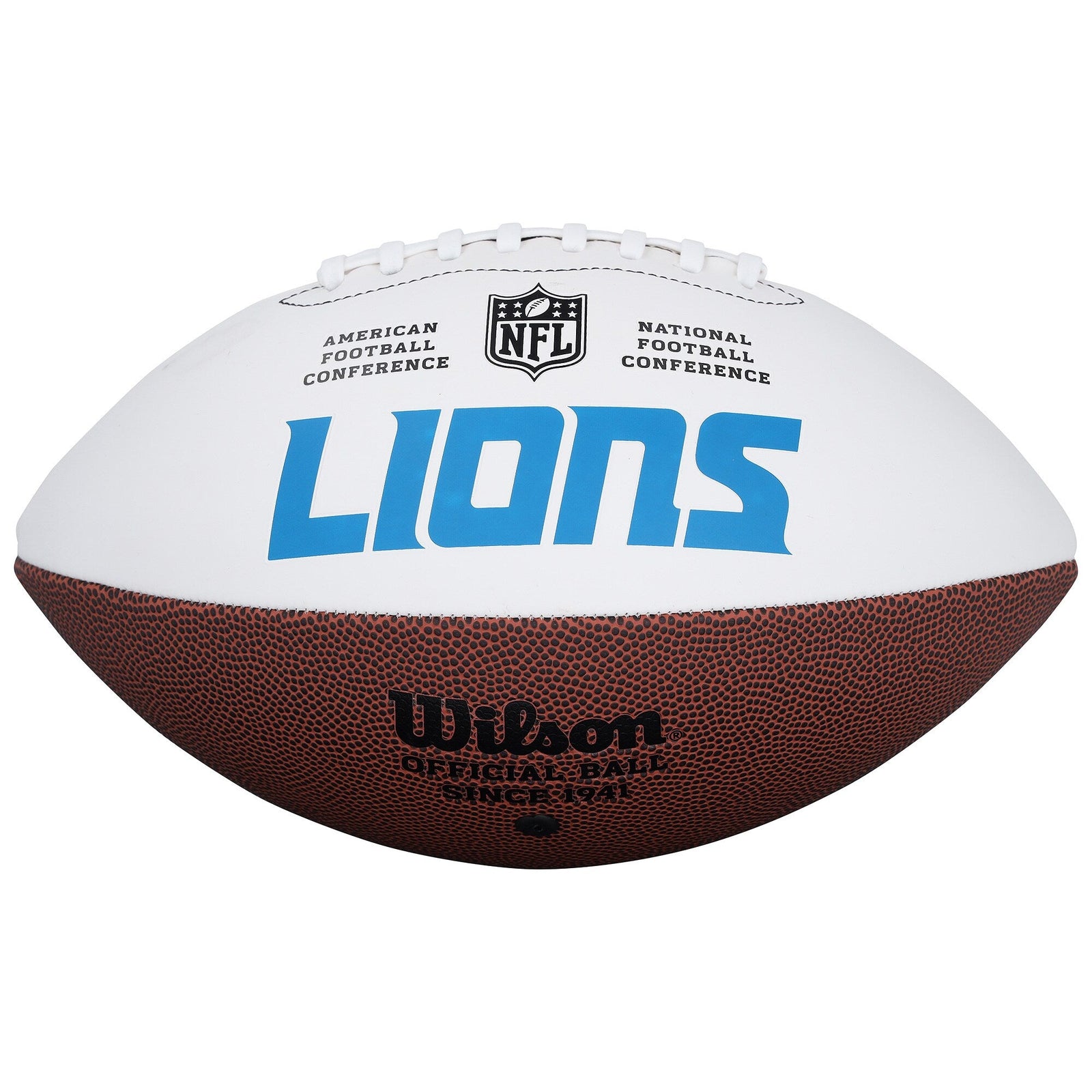 Jack Campbell Detroit Lions Autographed Fanatics Authentic Wilson White Panel Football - The Ballers Bank
