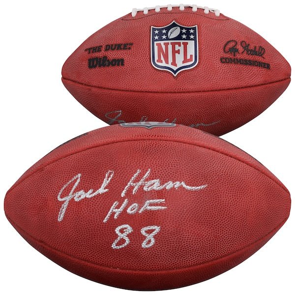Jack Ham Pittsburgh Steelers Autographed Fanatics Authentic Duke Full Color Football with "HOF 88" Inscription - The Ballers Bank