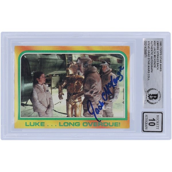 Jack McKenzie Star Wars Autographed 1980 Topps The Empire Strikes Back 301 BGS Authenticated 10 Card - The Ballers Bank