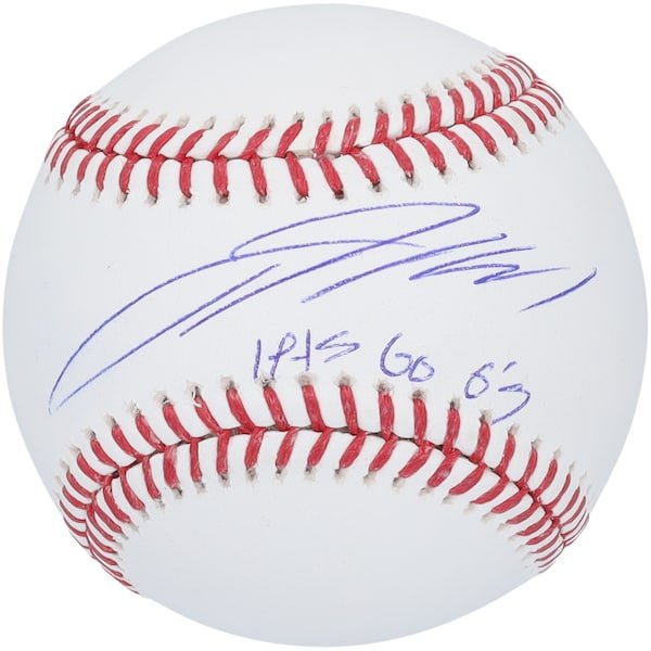 Jackson Holliday Baltimore Orioles Autographed Fanatics Authentic Baseball with "Lets Go O's" Inscription - The Ballers Bank