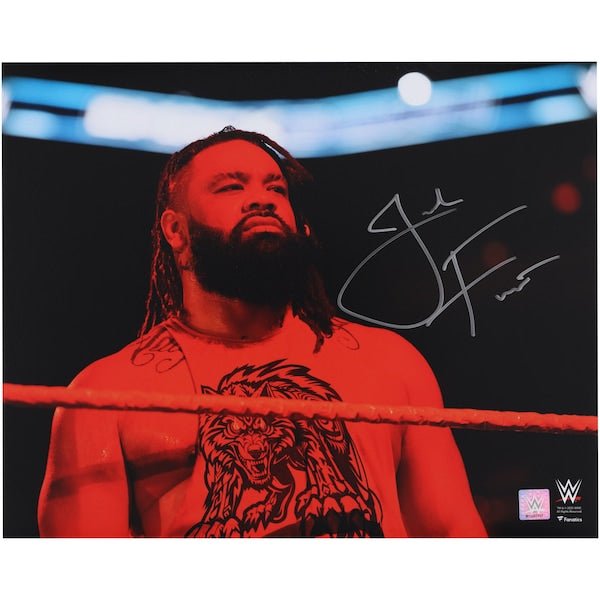 Jacob Fatu WWE Autographed Fanatics Authentic 16" x 20" Standing In Ring Photograph - The Ballers Bank