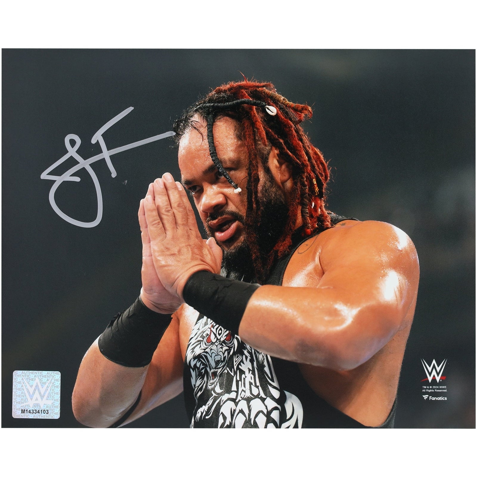 Jacob Fatu WWE Autographed Fanatics Authentic 8" x 10" Prayer Hands Photograph - The Ballers Bank