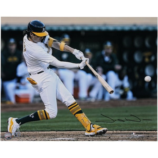 Jacob Wilson Athletics Autographed Fanatics Authentic 16" x 20" Hitting Photograph - The Ballers Bank