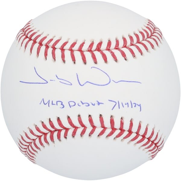 Jacob Wilson Athletics Autographed Fanatics Authentic Baseball with "MLB Debut 7/19/24" Inscription - The Ballers Bank