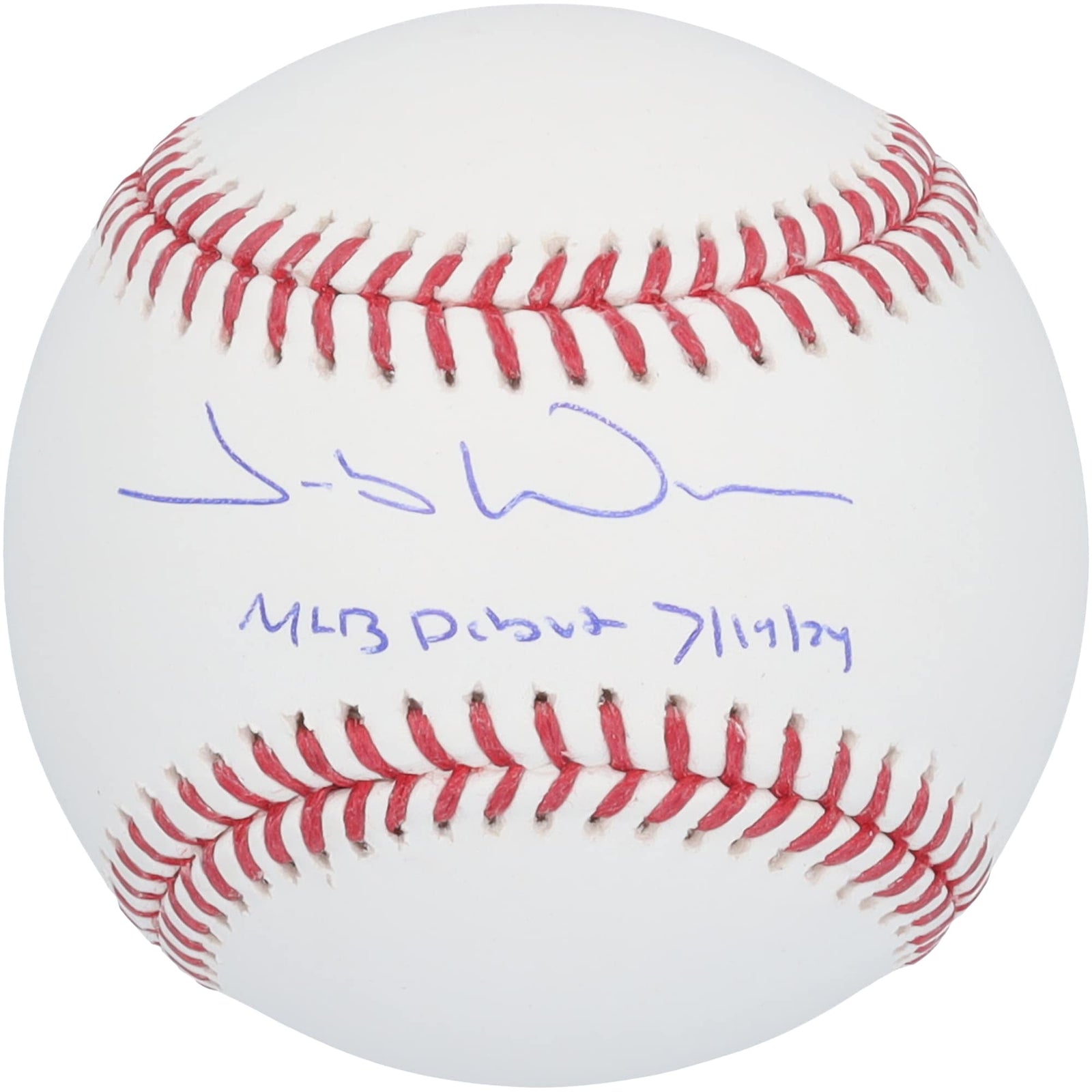 Jacob Wilson Athletics Autographed Fanatics Authentic Baseball with "MLB Debut 7/19/24" Inscription - The Ballers Bank